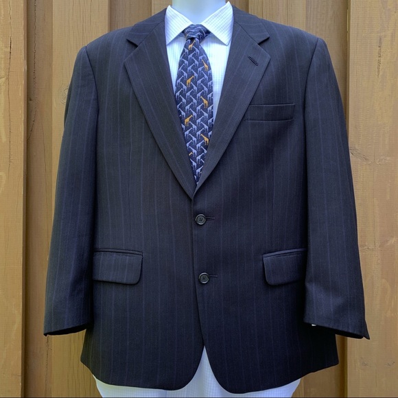 Burberry Other - Burberry’s Vtg Super 100’s Navy Striped Sport Coat